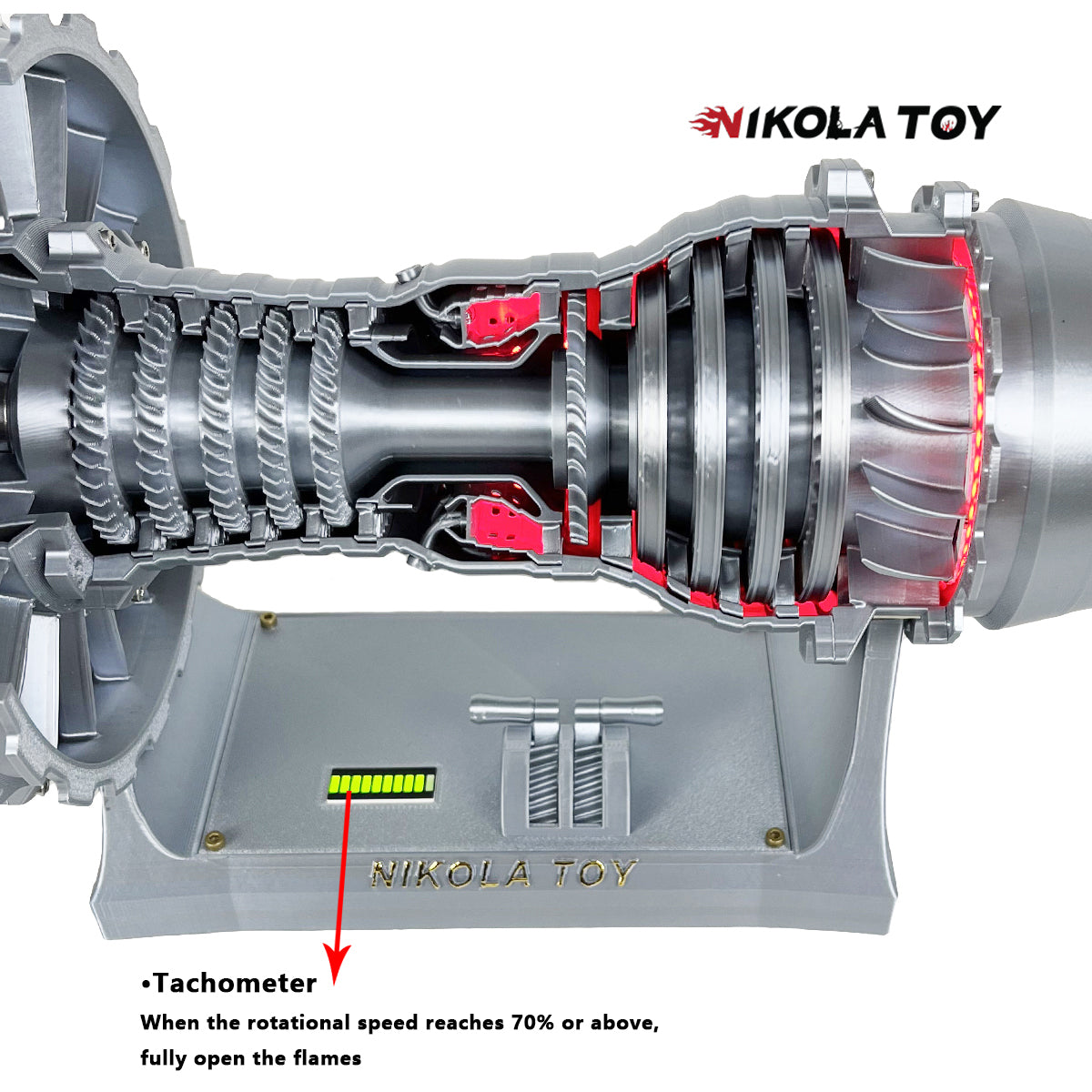 VentiloJet™ Final version of Rolls Royce Trent 900 turbofan engine model (40cm/15.7in)